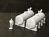 TT120 - TT:120 Scale Twin Diesel Tank on brick supports for depot