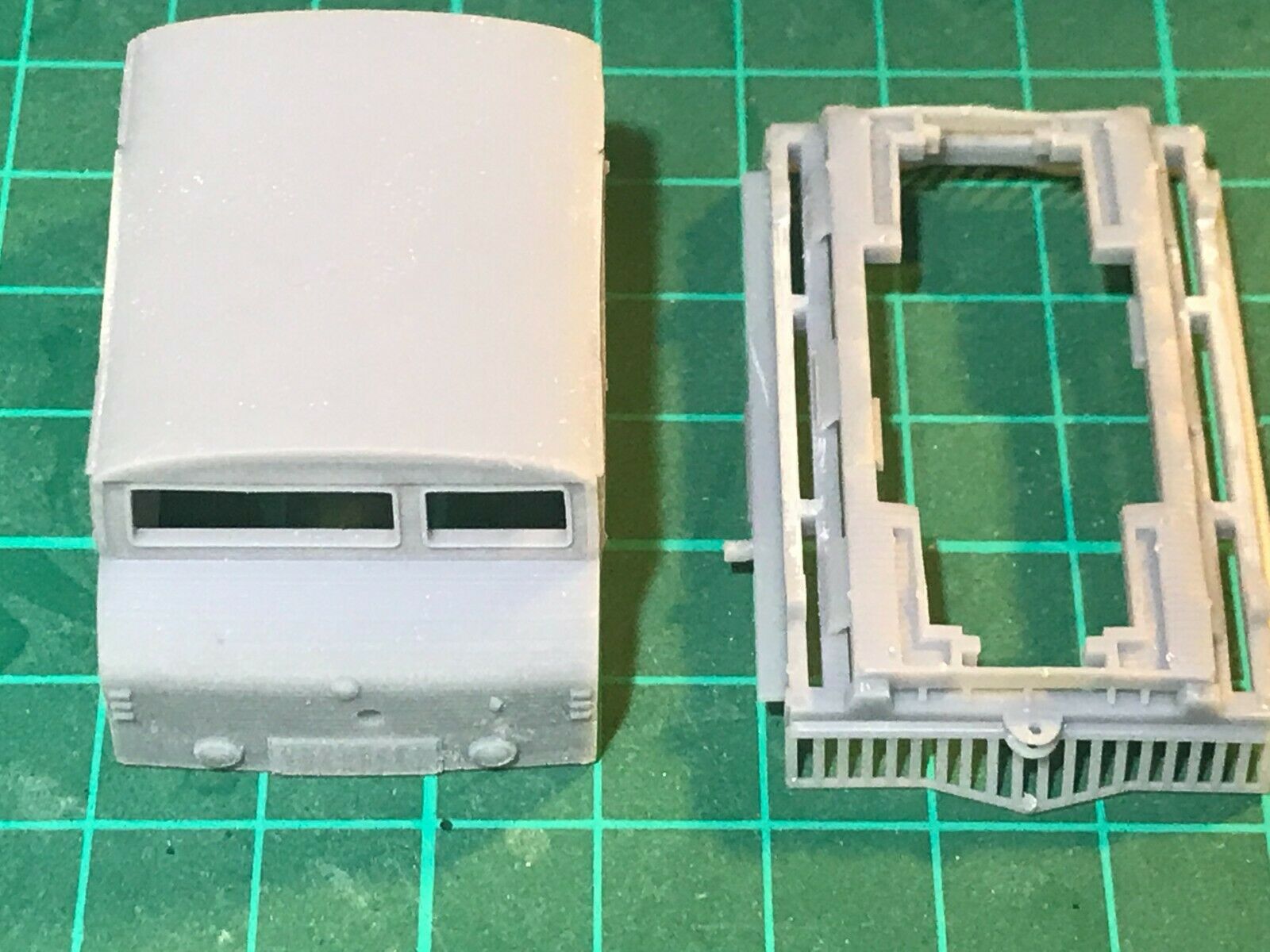 OO9 Wickham Type 42 inspection car body kit for 4mm scale 009, shown on a shortened KATO 109 chassis