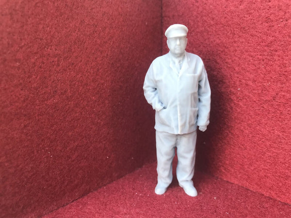 G-Scale Driver figure with hat & coat - 3D scan of person - MD001 (also GN15)