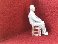 G-Scale seated figure - from 3D scan of a person - MD046(also GN15)