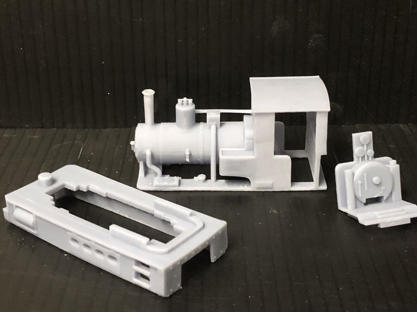 OO9 Andrew Barclay Douglas steam locomotive body kit shown fitted to a Kato 11-110 narrow gauge chassis