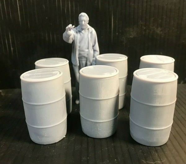 G-scale model scenery - six chemical barrells - also suitable for GN15