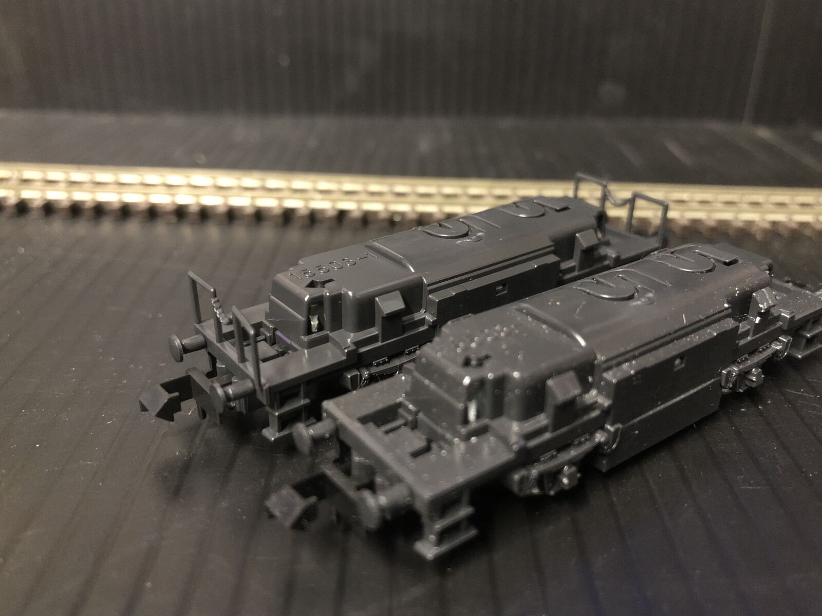 OO9 Andrew Barclay Douglas steam locomotive body kit shown fitted to a Kato 11-110 narrow gauge chassis