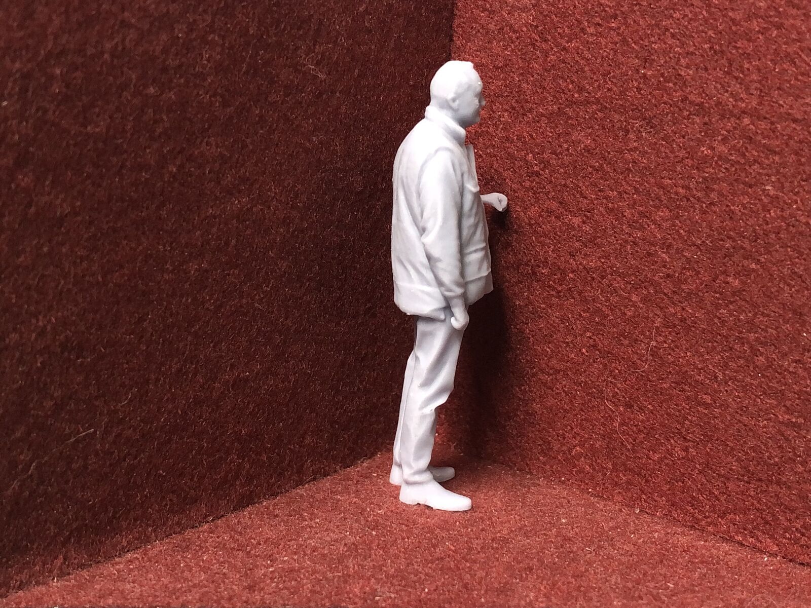 Unpainted 3D-scanned G scale 1:22.5 driver figure for GN15 or G scale model railway layouts