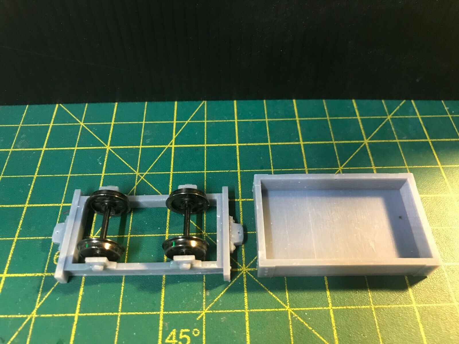 Gn15 narrow gauge single plank wagon kit with bogie frame and coupling blocks for 16.5mm track