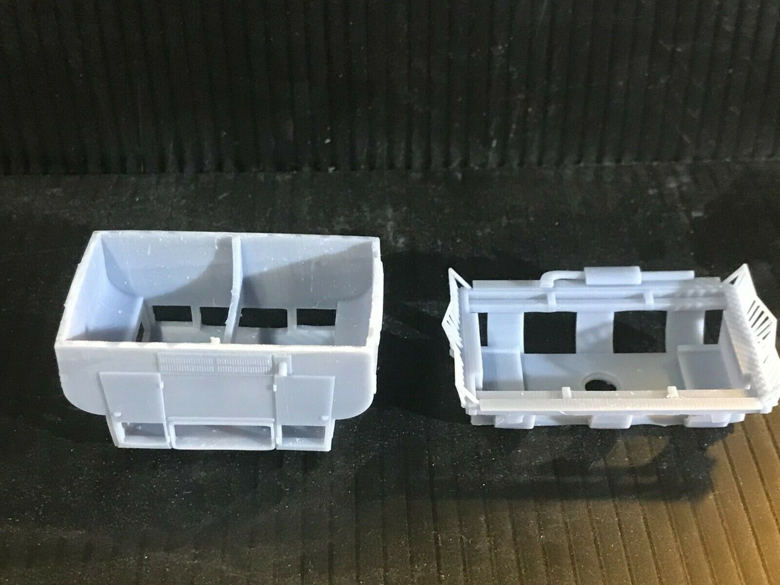 OO gauge Wickham Type 42 inspection car kit shown with optional static Tenshodo Spud-compatible chassis for model railways