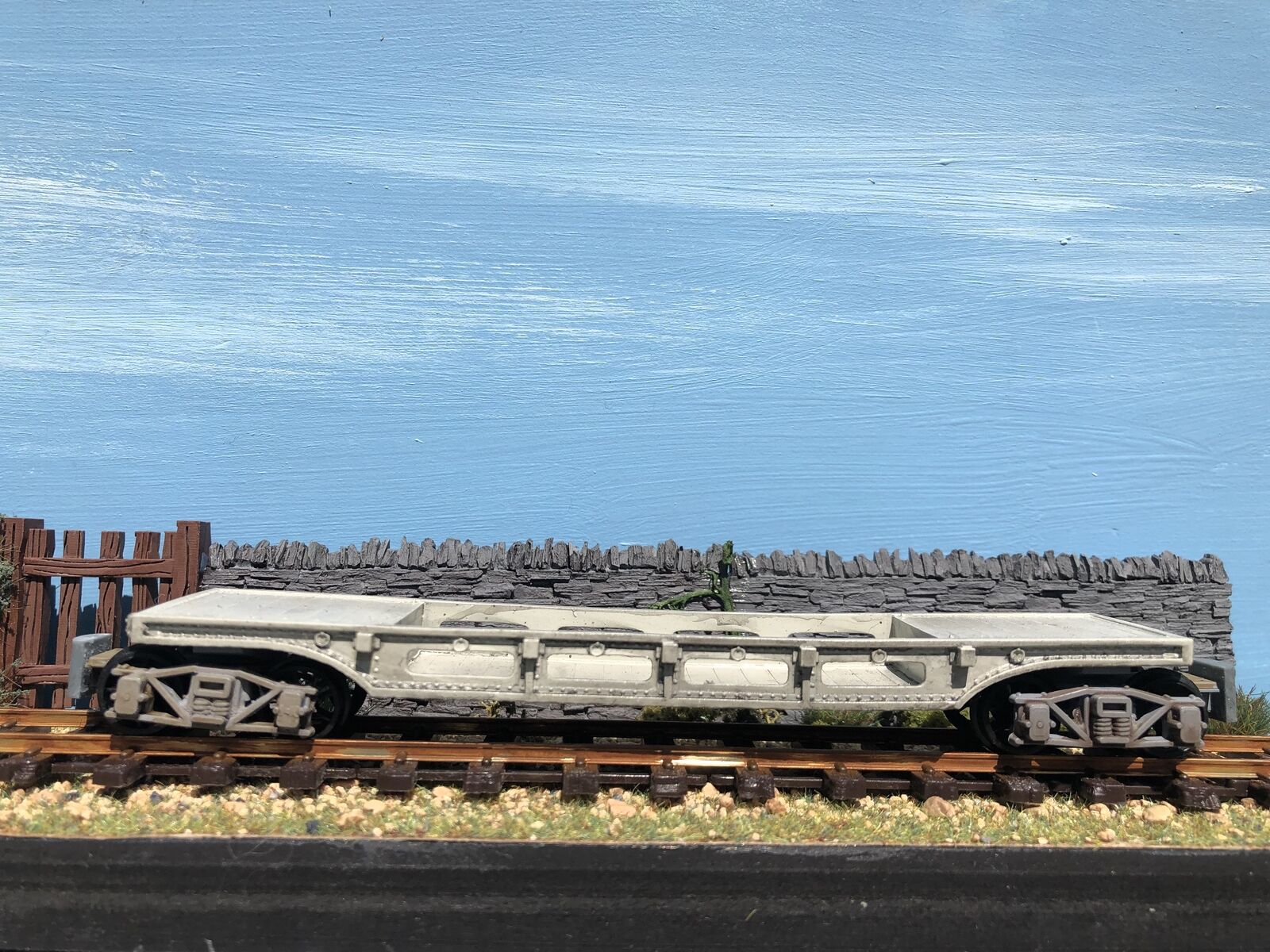 Gn15 narrow gauge Pechot wagon kit with detailed body, bogie wheels and NEM coupler pockets for 16.5mm track