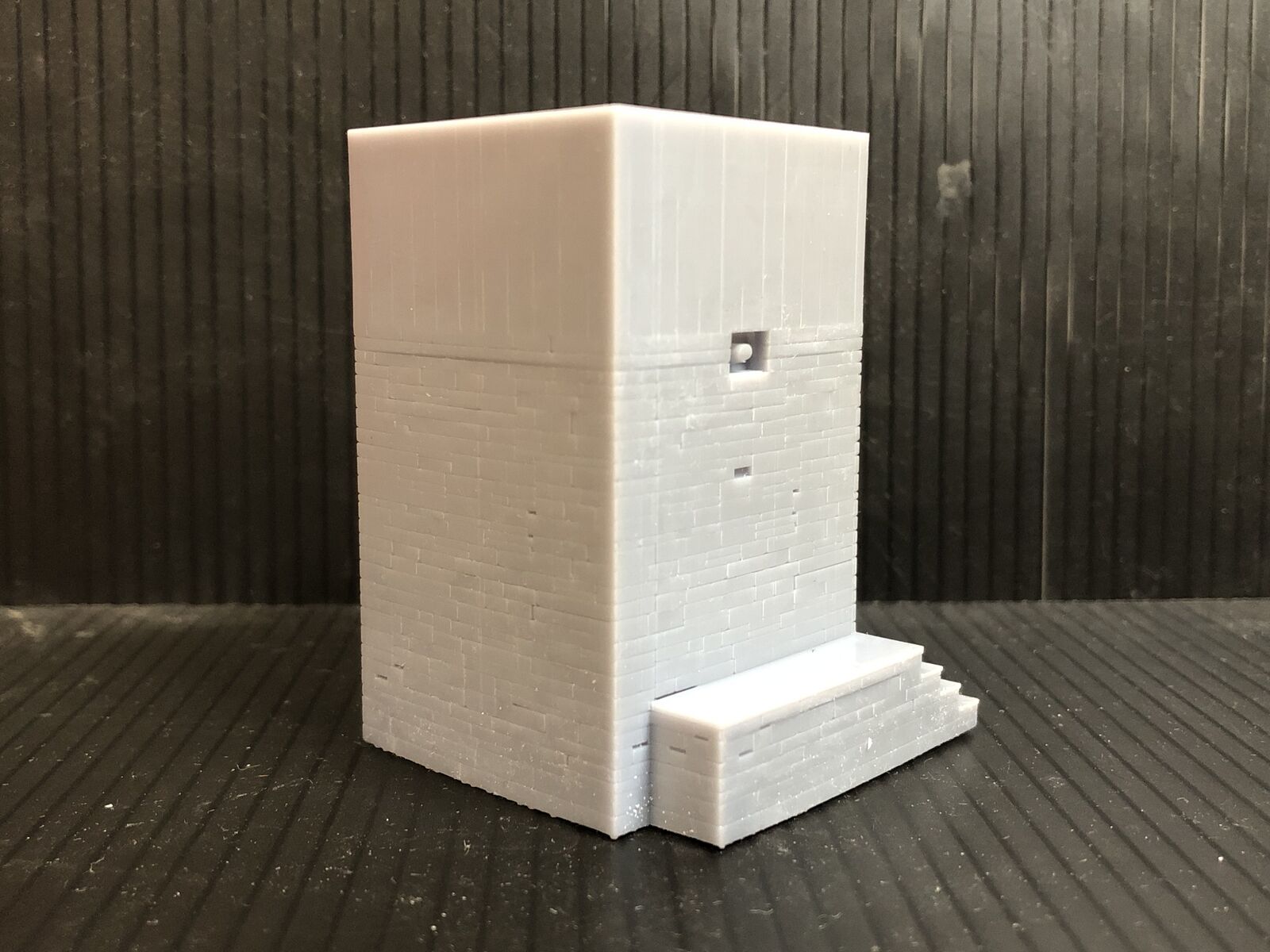 OO9 gauge Tywyn Wharf water tower model kit with brass handrail and water insert for 4mm scale model railway layouts