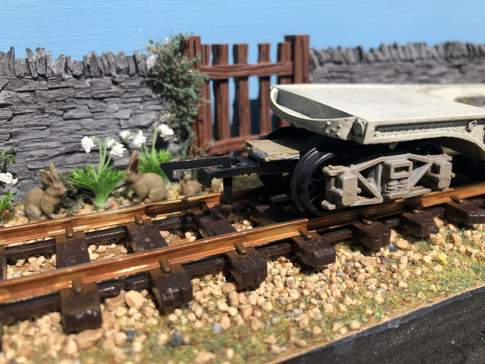 Gn15 narrow gauge Pechot wagon model kit with detailed body, bogie wheels and NEM coupler pockets for 16.5mm track