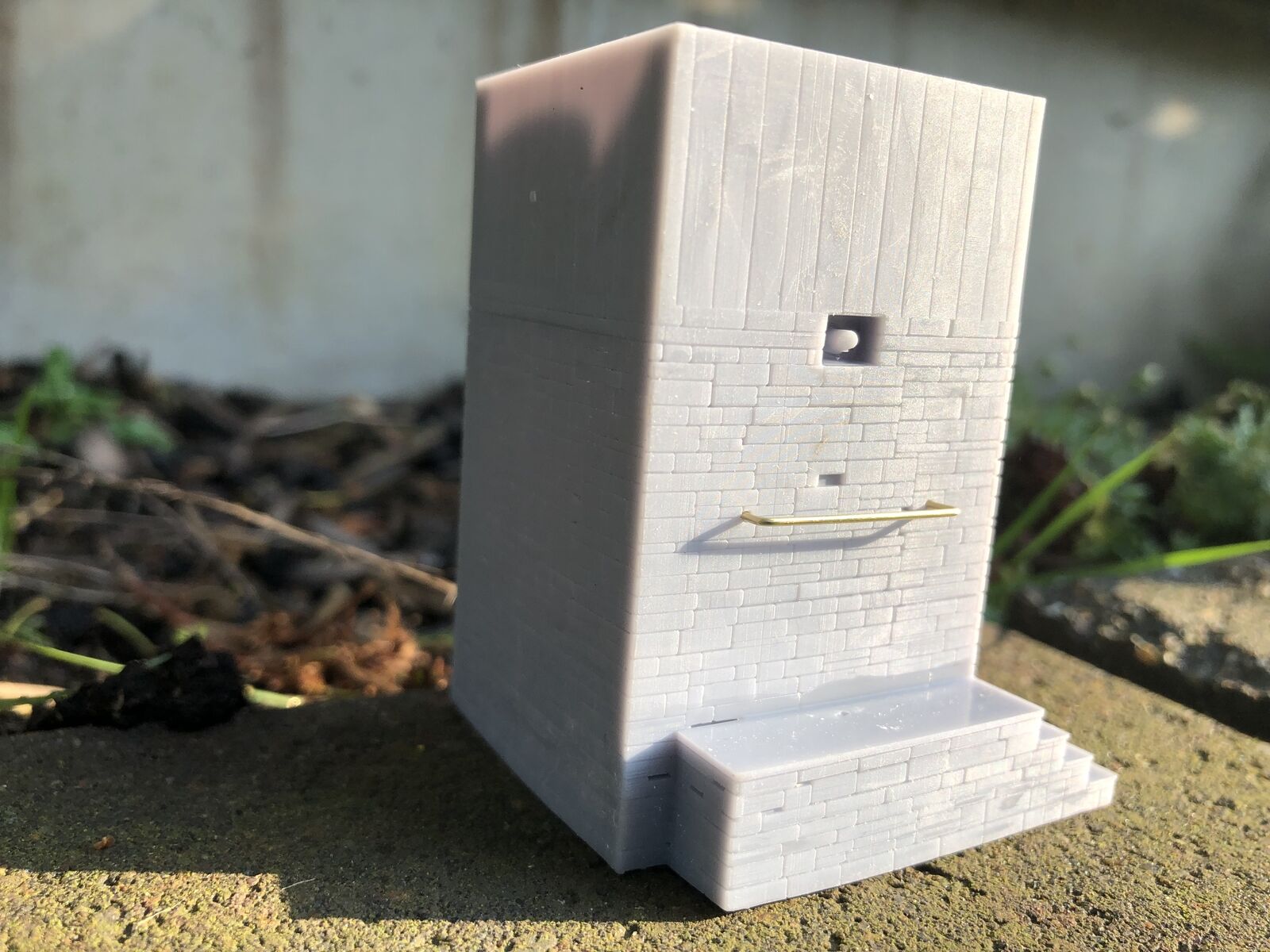 OO9 narrow gauge Tywyn Wharf water tower kit with laser-cut water insert and brass handrail for OO gauge model railways