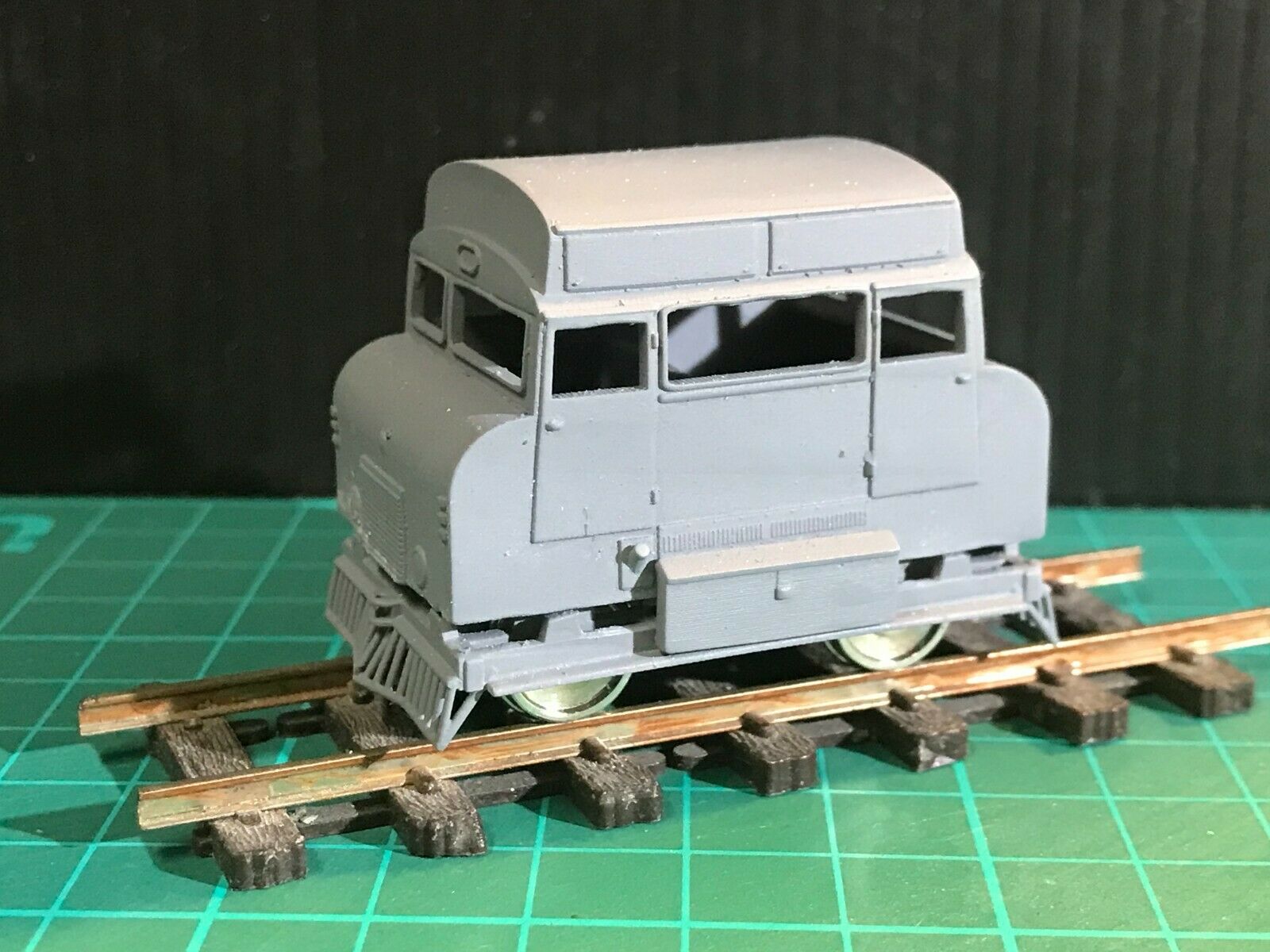 Unpainted OO gauge Wickham Type 42 inspection car body and sub-chassis kit for Tenshodo Spud motor bogie chassis