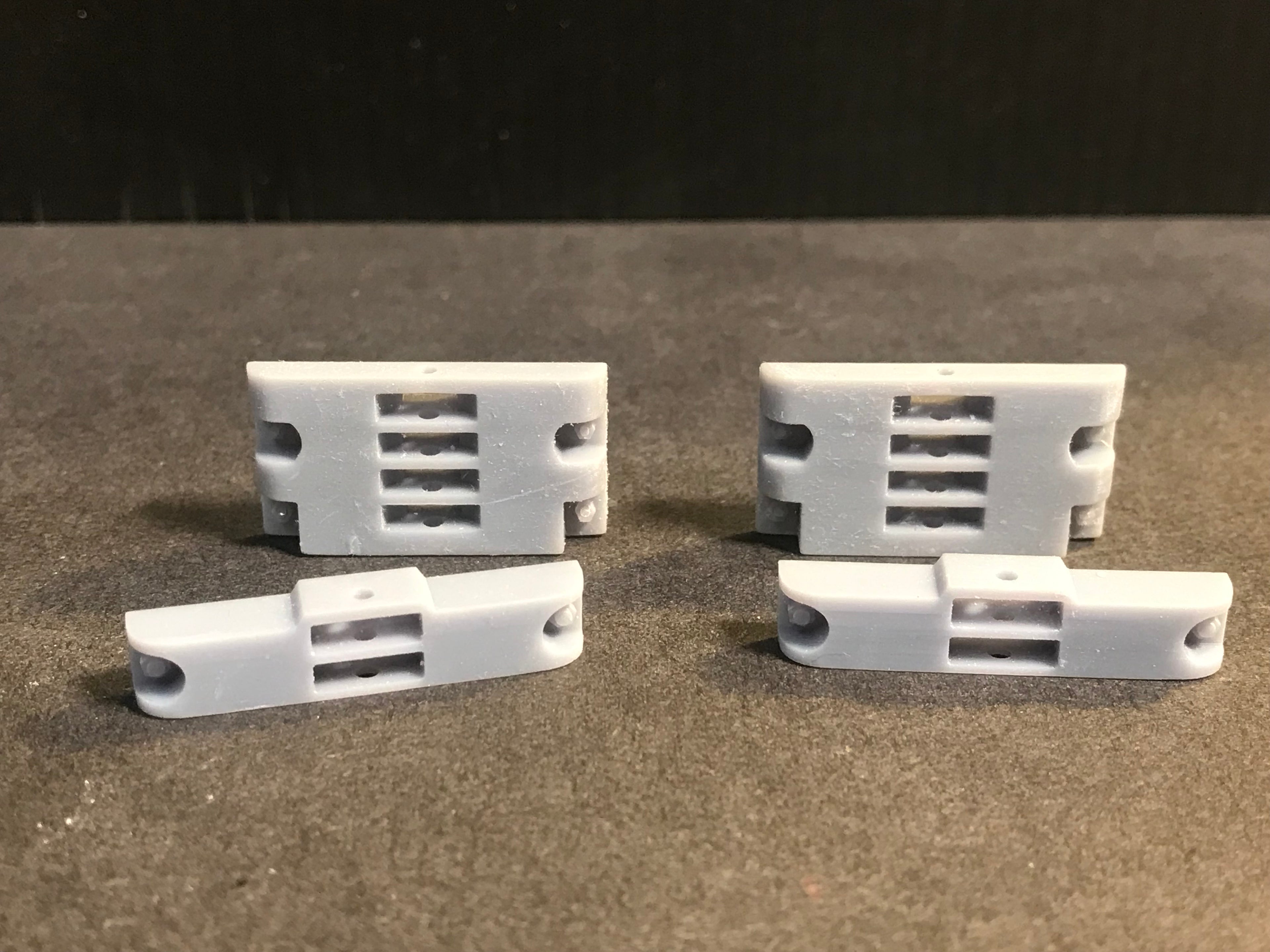 Unpainted GN15 diesel critter locomotive kit in G scale for OO gauge track, shown with optional Tenshodo spud motor chassis