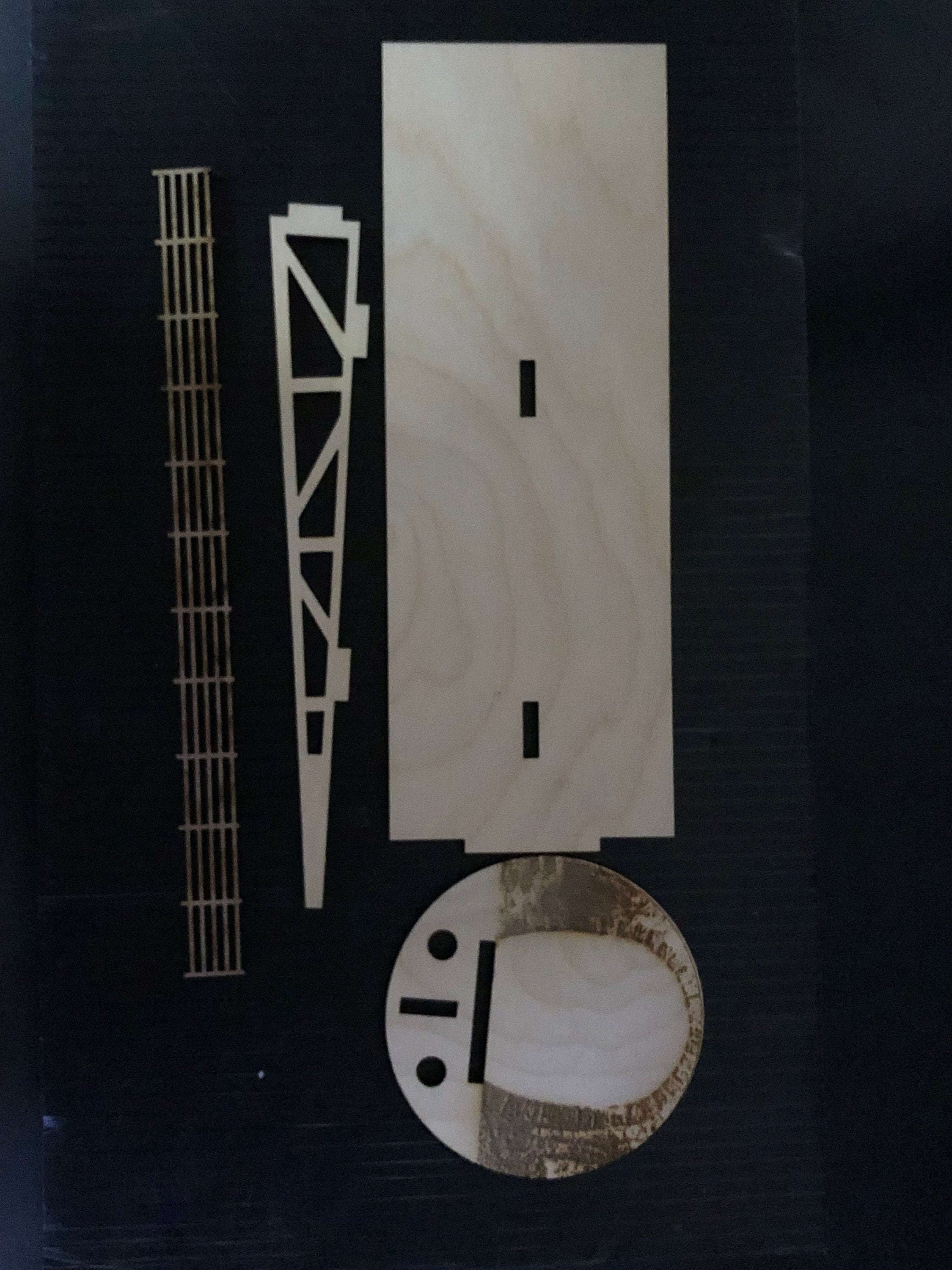 Micro diorama jam jar kit with laser-cut wood base and fence for OO, OO9, N or Z gauge model railway or scenic displays